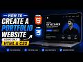 How to create a simple Portfolio Website using only HTML and CSS