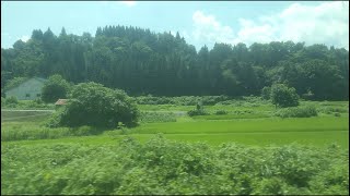上越線｜小出駅→越後堀之内駅（JR東日本E129系電車。クモハE128-129）車窓、走行音、車内アナウンス。青春１８きっぷの旅。R6/8（新潟県魚沼市）Jōetsu Line JAPAN TRAIN