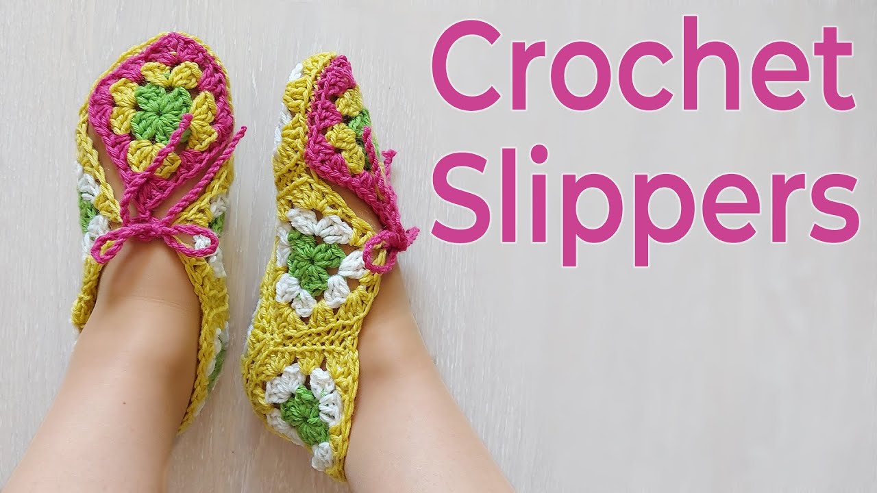 granny square slippers