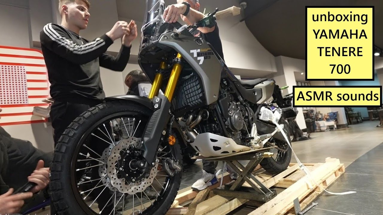 unboxing YAMAHA TENERE 700 model 2025 ASMR sounds
