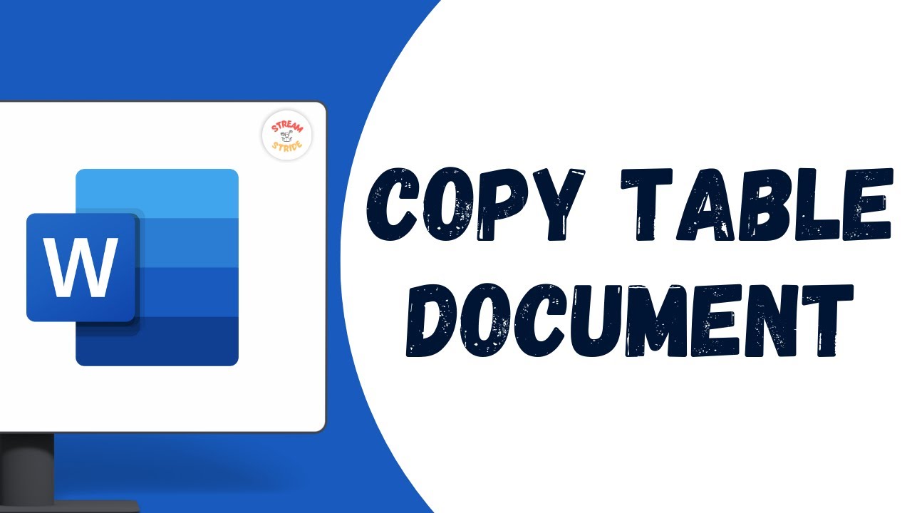 HOW TO COPY A TABLE IN MICROSOFT WORD DOCUMENT - YouTube