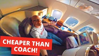 How I Flew Transatlantic FIRST CLASS Cheaper Than Economy!
