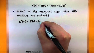 Calculus - Marginal cost