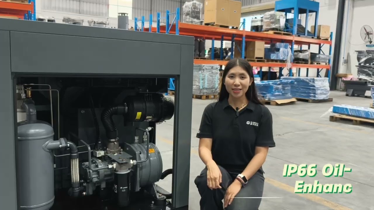 S series-Oil cooled screw air compressor, super energy saving, reduce your electricity bill