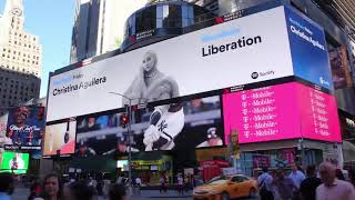 Christina Aguileras New Album Promo At Time Square In New York City