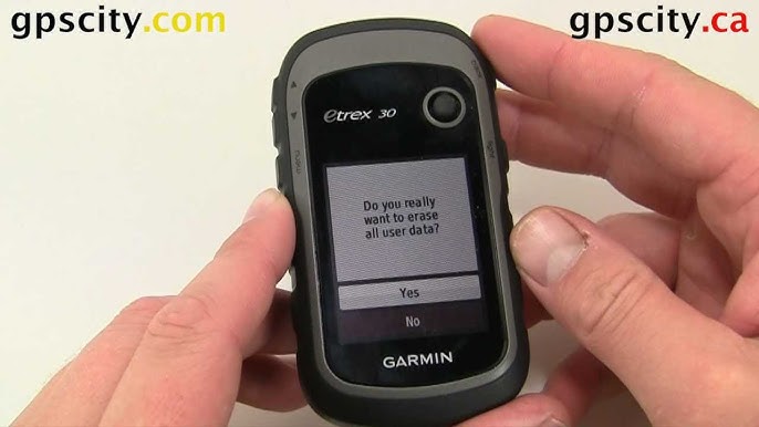 Garmin eTrex 20 22X - How To Do A Master Reset - YouTube