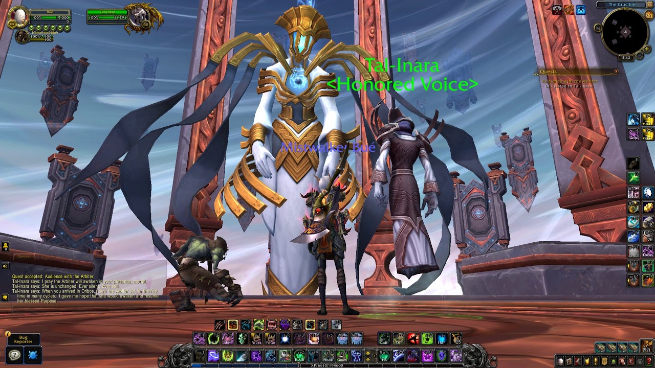 Audience with the Arbiter, Shadowlands quest