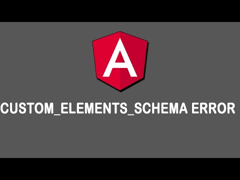 Custom_Elements_Schema Error Angular