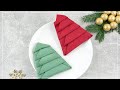 Tannenbaum aus Serviette falten | schöne DIY Tischdeko für Weihnachten