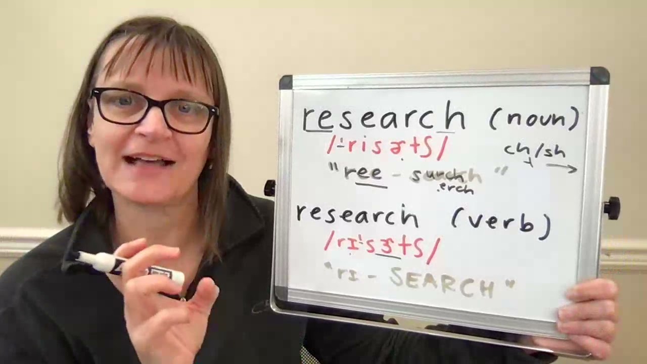 Free American Accent Training: How to Pronounce Research (Noun and Verb)