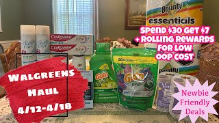 WALGREENS HAUL 4/12-4/18 | EASY DEALS + ROLLING REWARDS FOR LOW OOP | HUGE SAVINGS!