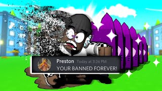 When Preston Says YOUR BANNED FOREVER in Pet Simulator X (Roblox)