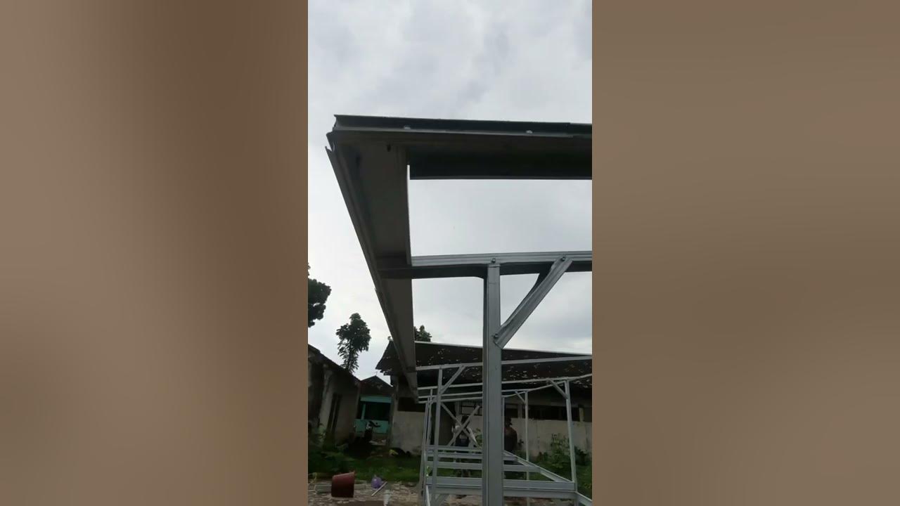 pemasangan Instalasi Hidroponik 8m dengan atap uv
