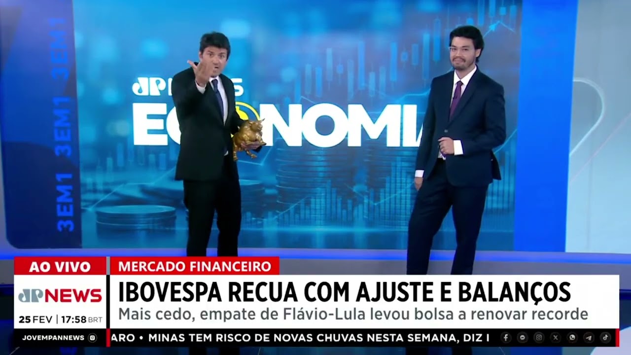 Ibovespa renova recorde após Flávio-Lula, mas cai 0,13% com ajuste: Fechamento Touro de Ouro