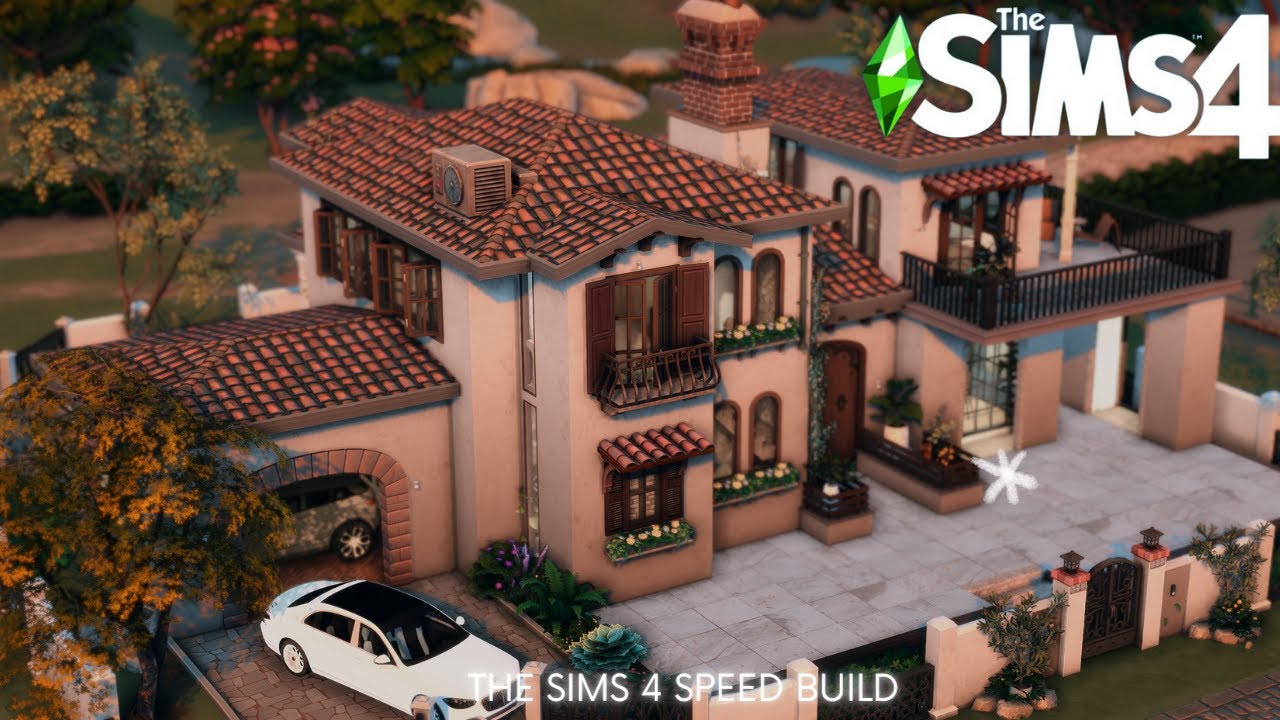 COZY TUSCAN HOME | THE SIMS 4 CC SPEEDBUILD | CALIPLAYSIMS