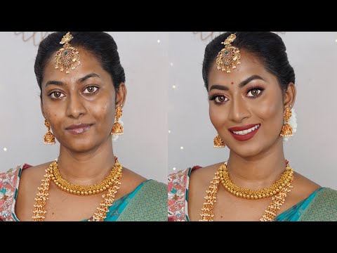South Indian Bridal Makeup Look On Dark