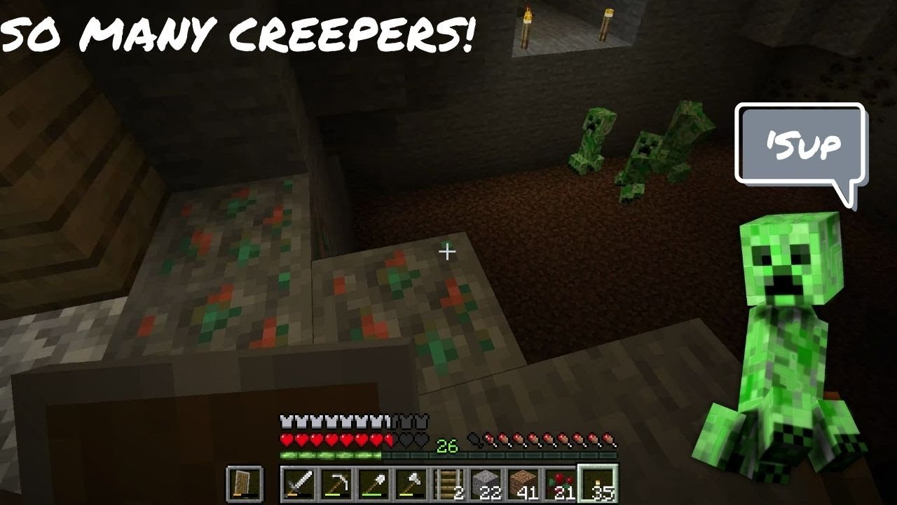 Minecraft with Friends : Creepers have joined the server - YouTube