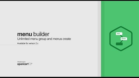 Menu Builder - OpenCart Extension (Promotion)