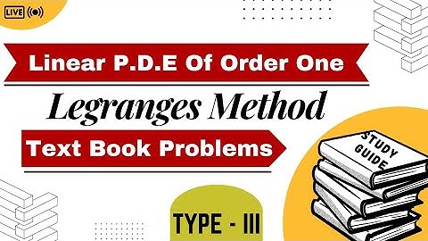 linear partial differential equations of orderone-Legrangesmethod-type 3 ||Problems ||M.sc
