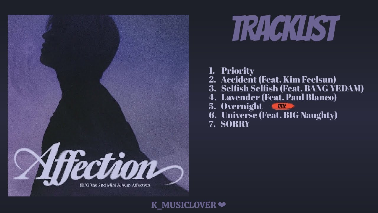 BE'O (비오) - THE 2ND MINI ALBUM [AFFECTION] - YouTube