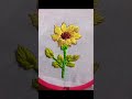 sunflower 🌻 embroidery #handembroidery #shorts #trending