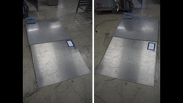 616-45: Dini Argeo s/s floor weighing scale with indicator