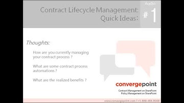 Contract Management Software on SharePoint - Automating Contract Management - Audio #1
