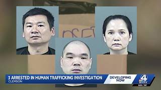 Clemson restaurant owners, employee arrested in human trafficking investigation