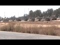 Tanks and armoured vehicles seen along Israel&#39;s border with southern Gaza Strip