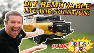 Building a DIY removable floor with fridge slide in our Next Gen Ranger ute tub tray - its easy!