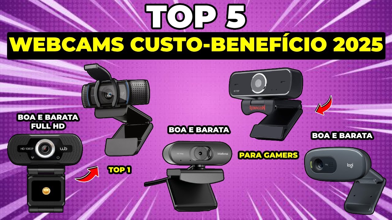 🏆 Top 5 Melhor Webcam 2025 | As Melhores Webcam Custo-benefício Para Videochamadas E Lives!