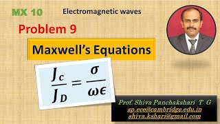 Problem 9 | Displacement current | Maxwell's equation | Electromagnetic Waves | Shiva Panchakshari