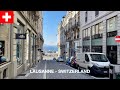 Lausanne, Switzerland, Main Shopping Street Walk, Spring [4K HDR]