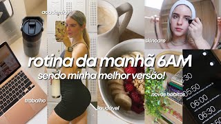 ROTINA DA MANHÃ PRODUTIVA: acordando às 06AM | novos hábitos e sendo minha MELHOR VERSÃO! 🥑💌