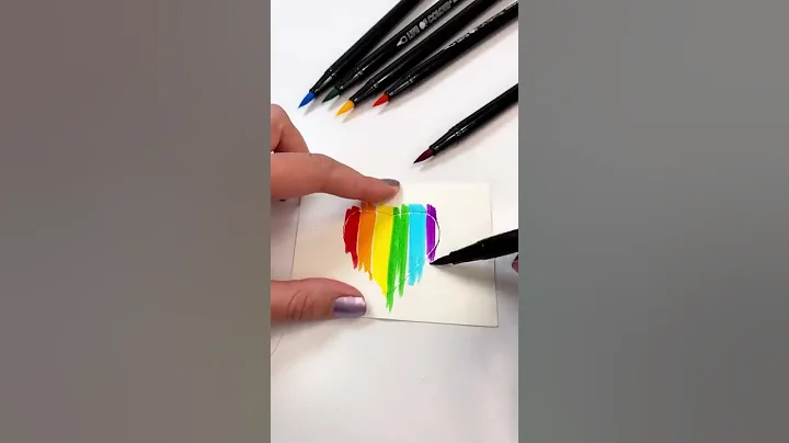 Rainbow heart craft idea using Life of Colour dual tip brush pens - DayDayNews