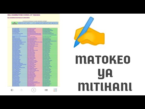 Jinsi ya kuangalia | Matokeo ya Mitihani | katika Mtandao - YouTube