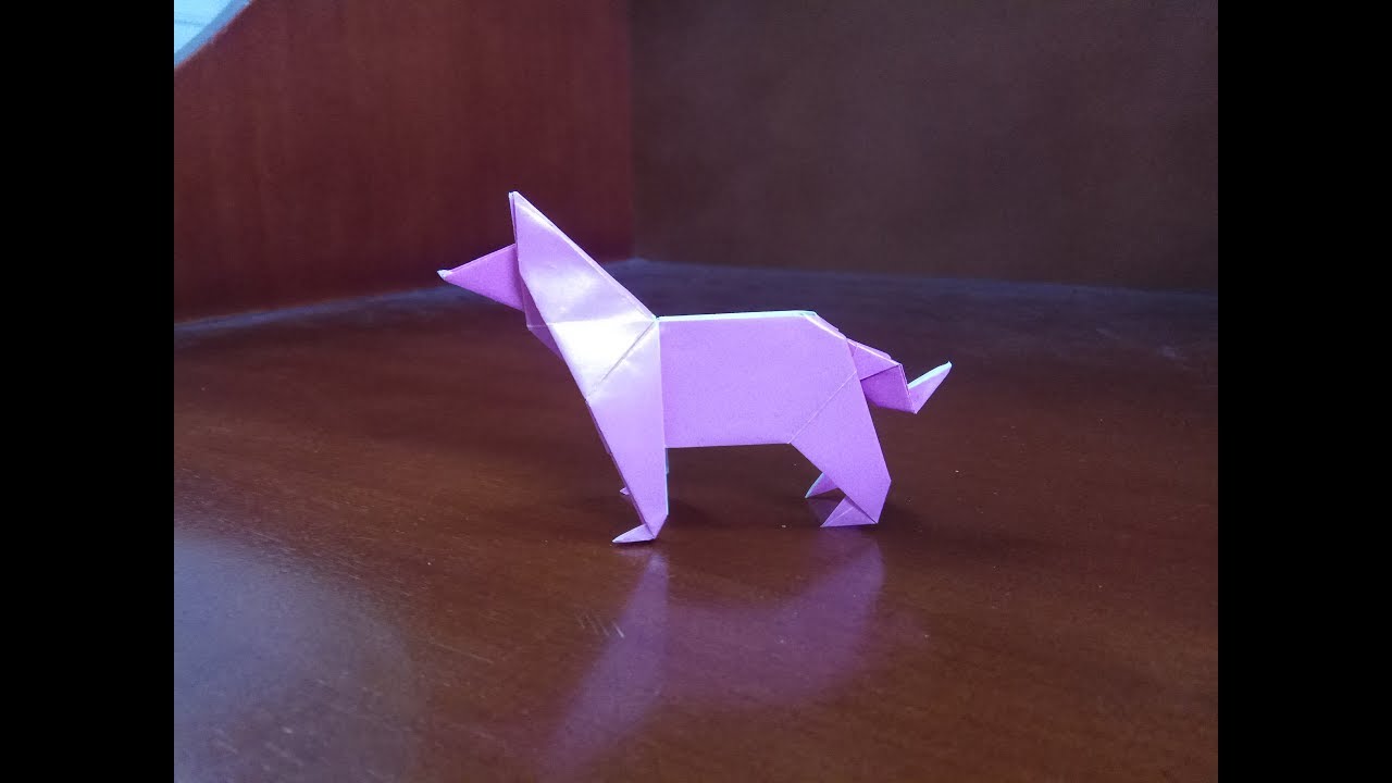 Origami Easy Dog Husky - YouTube