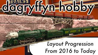 Layout Progression: July 2016 - Feb 2022