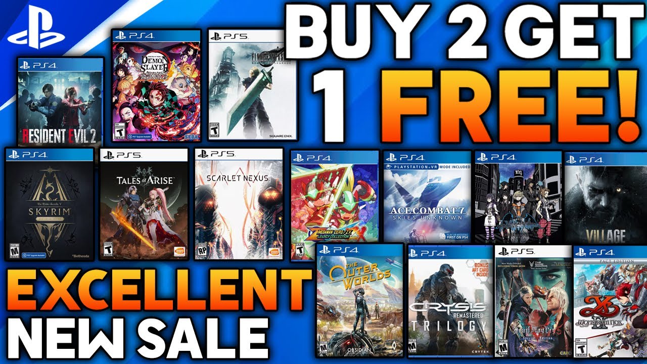 Awesome New Sale Buy 2 Get 1 FREE NEW PS4/PS5 Games! Great PS4/PS5 Deals on Sale (Game Deals 2021)