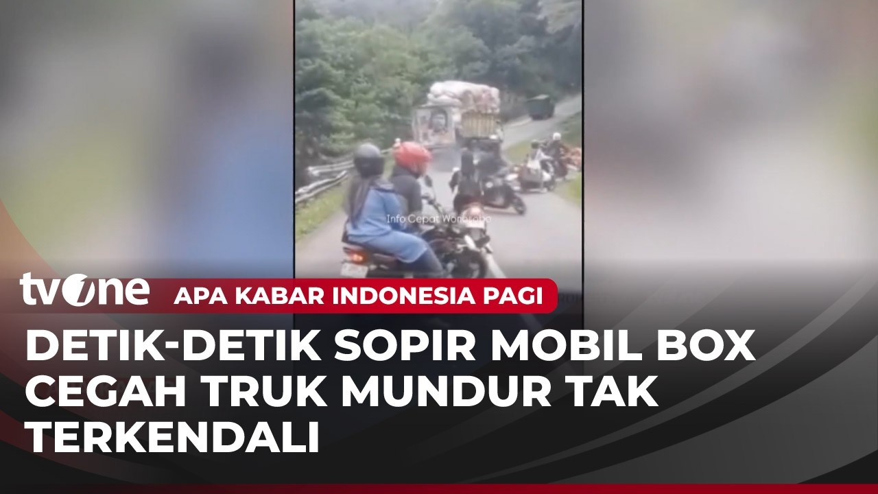 Aksi Heroik Sopir Mobil Box Selamatkan Truk yang Gagal Nanjak Terekam Kamera Amatir | AKIP