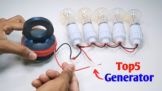 Free Electricity 220V Top5 Self Running Copper Coil Light Bulb 35KW Transformer Generator Idea