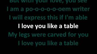 Waitress (Original Broadway Cast Recording) - I Love You Like a Table (Karaoke - Vocals Reduced)