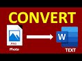 How to Convert Image to Text in Microsoft Word | How to Convert Image to Word Document