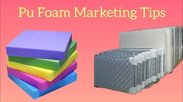Pu Foam Sample Ready For Marketing. Marketing Tips