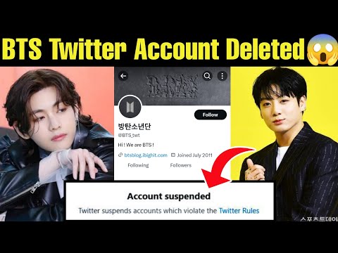 Bts Twitter Account Deleted Account Suspended Blue Tick Removed Bts Twitter Live Kpop