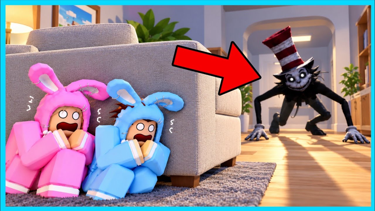 MIPAN & ZUZUZU Sembunyi Dari Monster Cat In The Hat Kucing Bertopi! ROBLOX