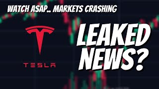 Someone knows Something.. Market Crash + Tesla Stock News.