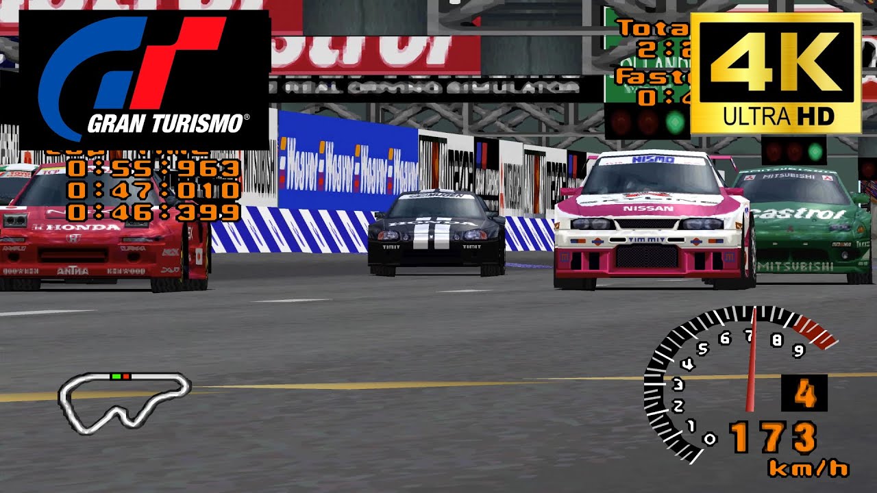 PS1を「4K」で蘇らせる!【グランツーリスモ】Famous Race Cars　Granturismo 4K 60FPS #4