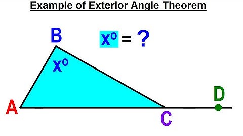 Geometry - Ch. 5: Triangle (7 of TBD) Example of the Exterior Angle Theorem