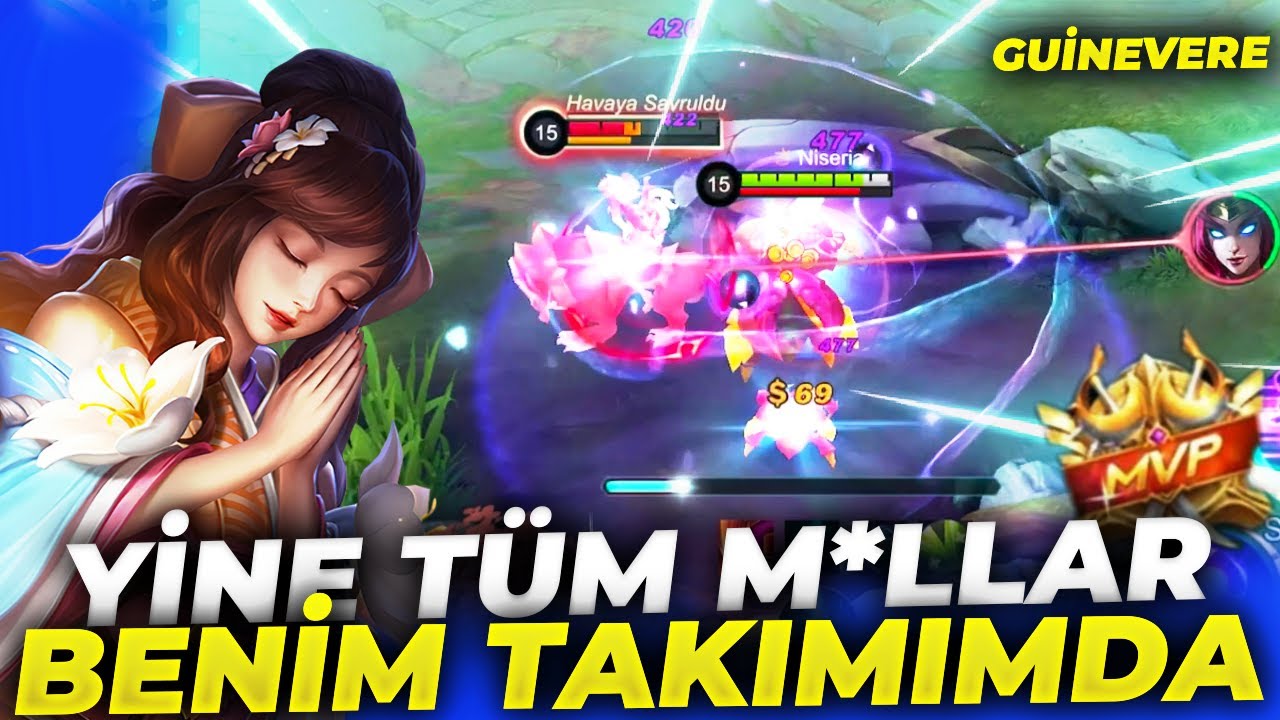YİNE TÜM M*LLAR BENİM TAKIMDA 😂 Guinevere 1v9 | Mobile Legends
